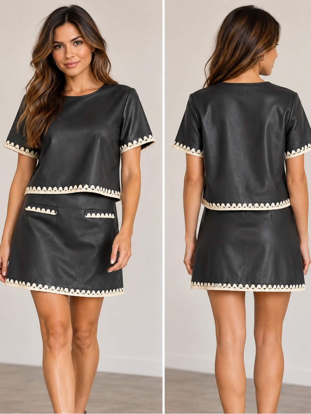 Zara Vegan Skirt and Top Set